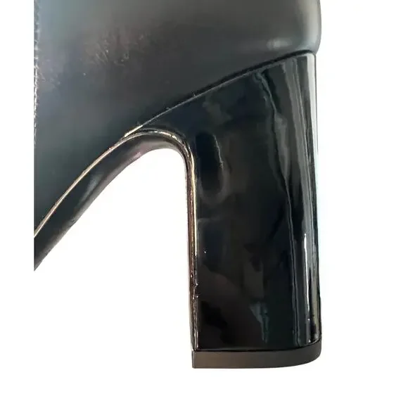 Louis Vuitton Donna Ankle Boots Black Calf Leather Monogram Studs Size 39.5 - Picture 12 of 16